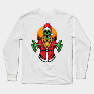 Zombie Santa Scary Long Sleeve T-Shirt